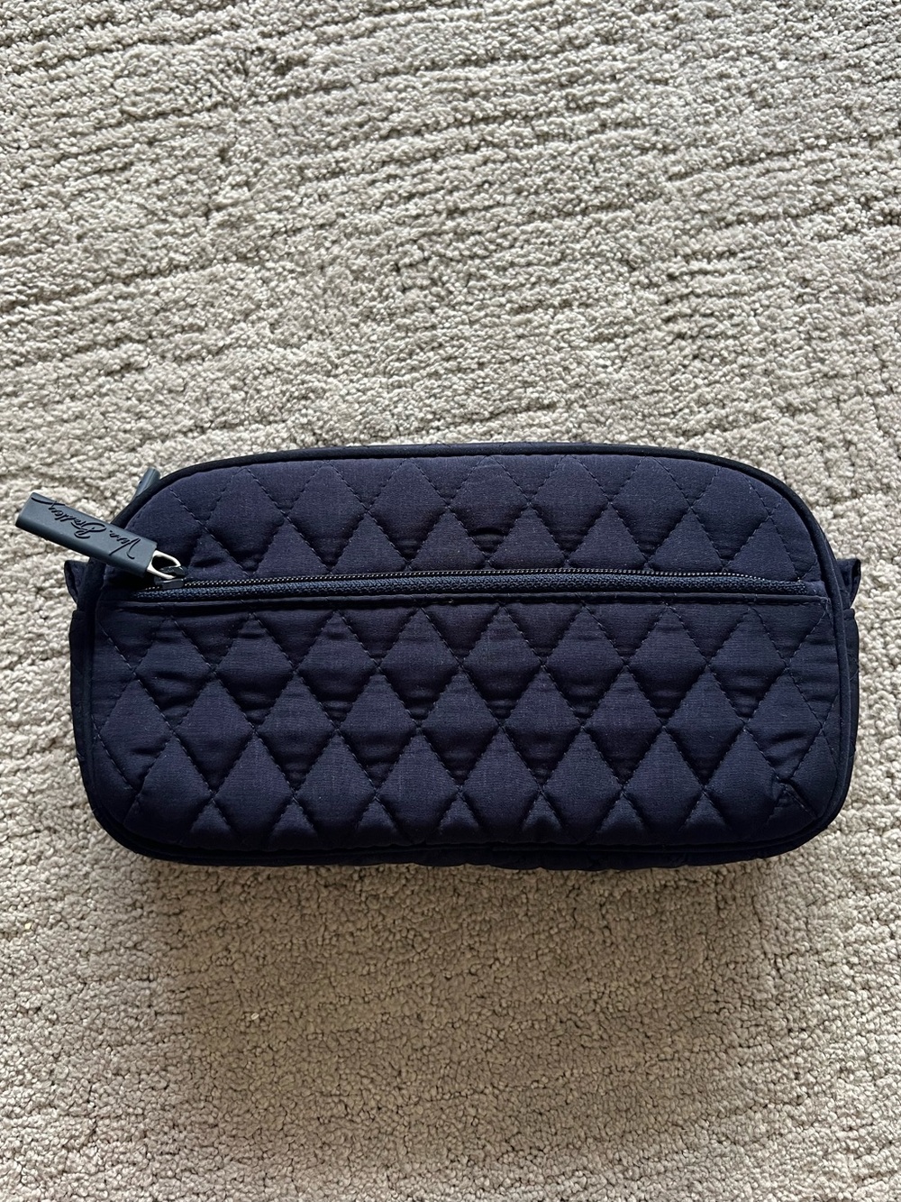 Vera Bradley Quilted Navy Cosmetic Pouch